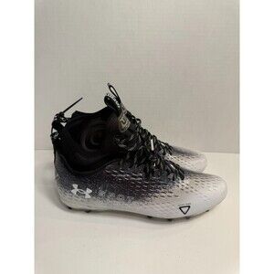.9079 Under Armour Football Cleats Smoke Spotlight, Grey/Black-US-11.5 Mens